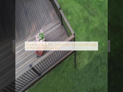 Aluminum Railing with Customizable Horizontal Slat Design for Pool and Yard Application