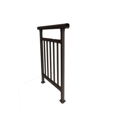 Anti Rust indoor Black Wrought Iron Guardrail Hollow Stainless Steel Railing