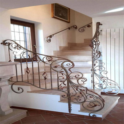 Strong Interior Staircase outdoor metal handrail for steps Protective Finish