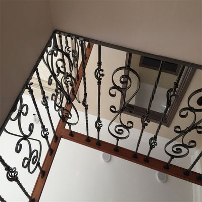 Modern Wrought Iron Stair Handrail Indoor Railing Balusters U Channel