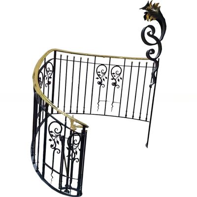 Wrought Iron Indoor Banister Railing Stainless Steel Handrails For Outdoor Steps