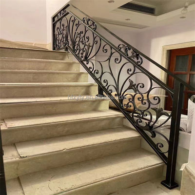 External Wrought Iron Stair Handrail Banisters And Railings For Commercial Buildings