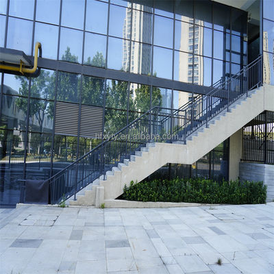 External Wrought Iron Stair Handrail Banisters And Railings For Commercial Buildings