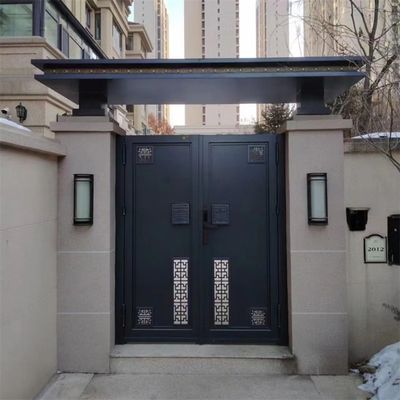 Security Rolling Wrought Iron Gate Doors Residential Outdoor 10 Gauge