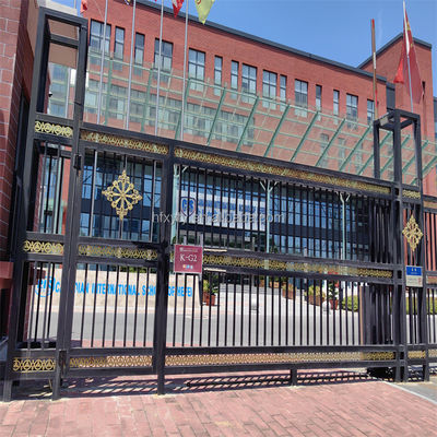 Entrance Trellis Wrought Iron Metal Gates Door Powder Coating OEM