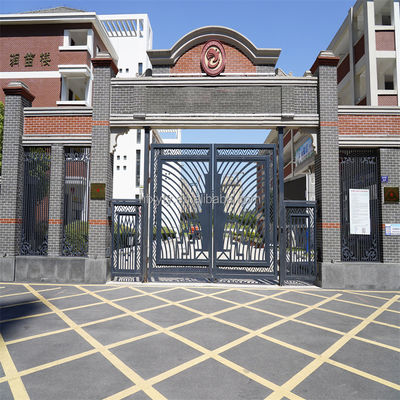 Entrance Trellis Wrought Iron Metal Gates Door Powder Coating OEM