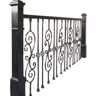 Outdoor Wrought Iron Tube Pipe Staircase Railing with coat of paint
