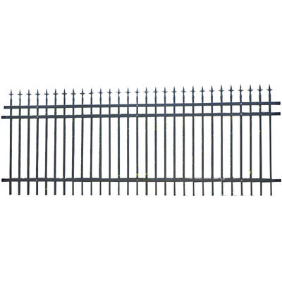 Elegant Balustrades Handrails Horizontal Slats Metal Fence Long Service Life