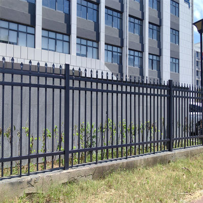 Elegant Balustrades Handrails Horizontal Slats Metal Fence Long Service Life