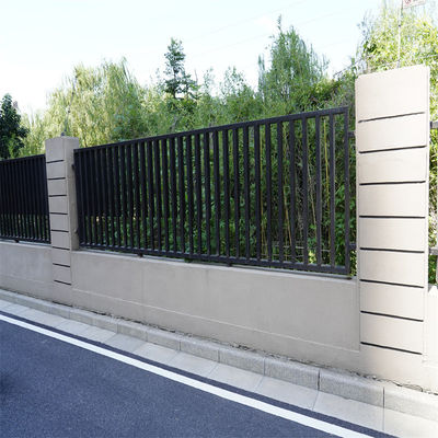 Flooring Mounted Outdoor Iron Fence With Modern Design And Welded Construction