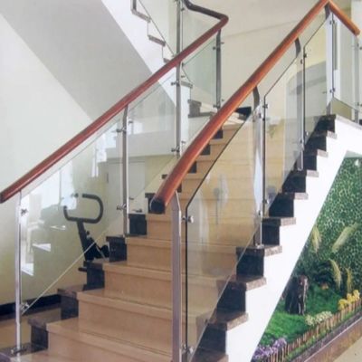 Frameless Aluminium Balustrade Systems Glass Railing Satin Finish For Balcony