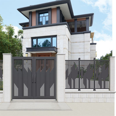 Anti Rust Main Pedestrian Sliding Gate Aluminium Fencing Outdoor