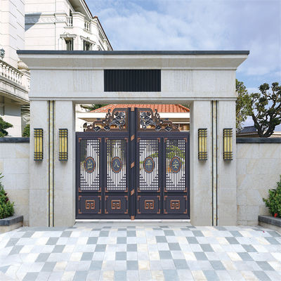 Personalized Front Residential Swing Forged Iron Gate For Garden Driveway