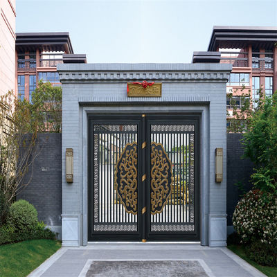 Powder Coating Arched Garden Gate Aluminium For Outdoor Retractable