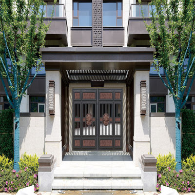 Entrance Front Residential Rod Iron Driveway Gates Single Doors Welded