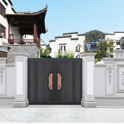 French Style Sliding Swing Driveway Aluminium Gates Powder Coated For Privacy Protection
