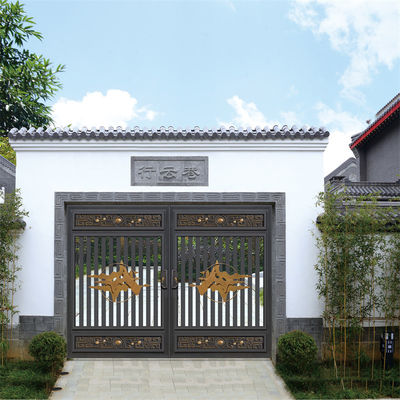 Modern Swing Ironwork Aluminium Fence Gate Powder Coated