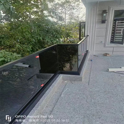 Side Mounted Modern Black Stair Handrail Railing 6061 Aluminum Alloy For Steps