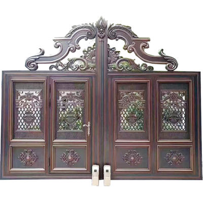 Customized Size Acceptable Sliding External Security Doors Automatic Opening Pattern