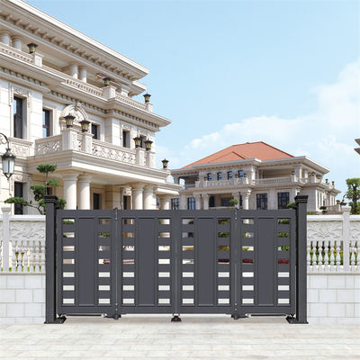 Powder Coating Arched Garden Gate Aluminium For Outdoor Retractable