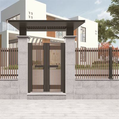 Pretreatment Double Iron Storm Aluminium Fence Gate For Outdoor Living Space