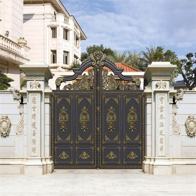 Commercial Automatic Opening Aluminium Sliding Gates Metal Slat Entrance Door