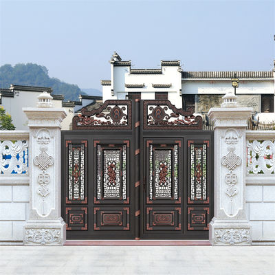 Retractable Swing Sliding Aluminium Louvre Gates Automatic Opening For Home