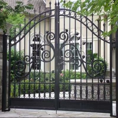 Modern Style Iron Main Gate Designs Steel Picket Fence Gate