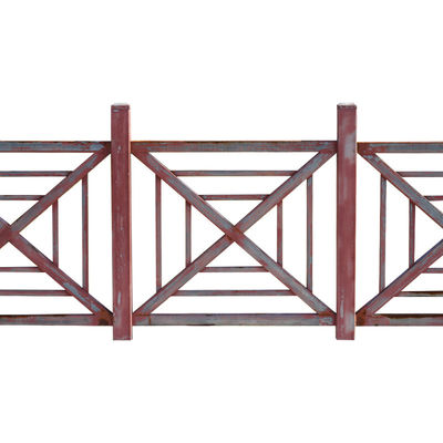 Gothic Metal Wrought Iron Indoor Handrail Fence Balustrade For Steps