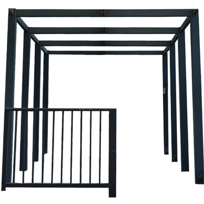 Matte Black Forged Iron Guardrail Fences residential Wrought Stair Handrail