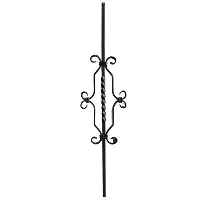 Decorative Exterior Wrought Adjustable Iron Balusters Elements Floral Types