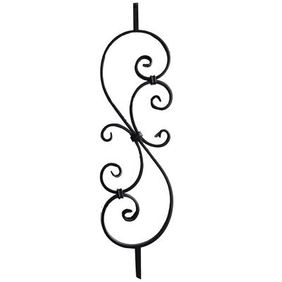 Solid Wrought Cast Iron Balusters Parts For Street Guardrail Powder Coating