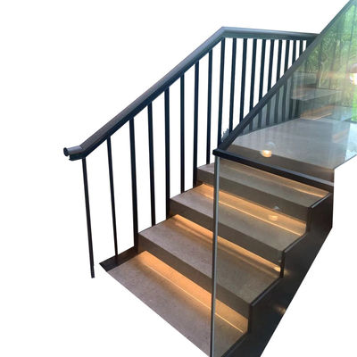 Floor Deck U Channel Glass Railings for Customized Colors Balcony Balustrad