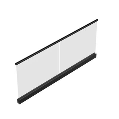 Floor Deck U Channel Glass Railings for Customized Colors Balcony Balustrad