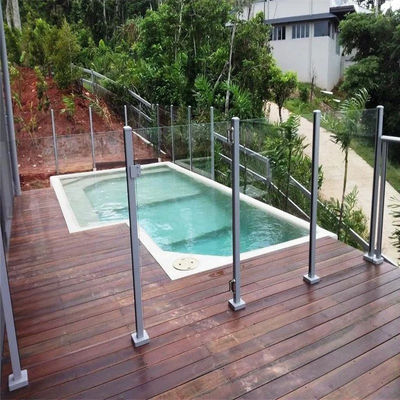 Customized Black Aluminum Glass Railing Panels Balcony Fence