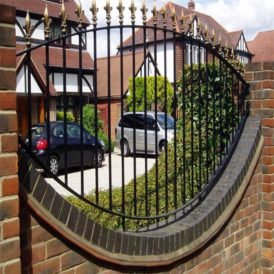 Balcony Safety Railing Wrought Iron Galvanized Steel Type For Villa Garden