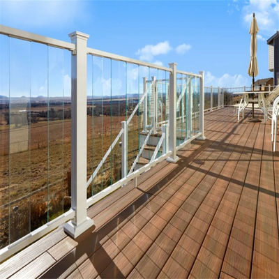 White Aluminum Security Railing XY-PF033 for Balcony Stairs