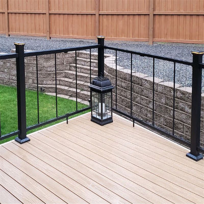 Simple designed Balcony And Stairs Black Aluminum Railing For Villa