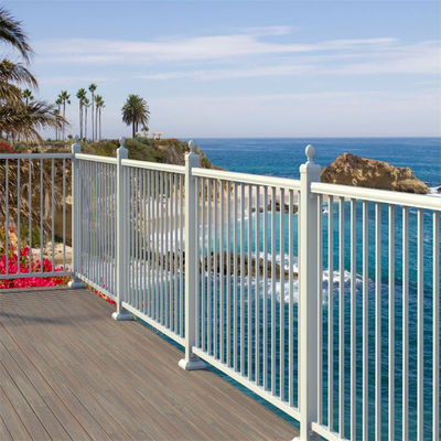 White Aluminum Security Railing XY-PF033 for Balcony Stairs