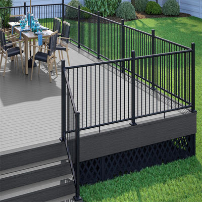Aluminum Railing for Customer Requirements Customizable Horizontal Slat Fence for Pool and Yard