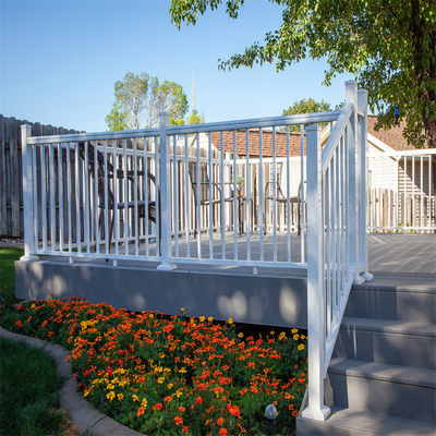 White Aluminum Security Railing XY-PF033 for Balcony Stairs