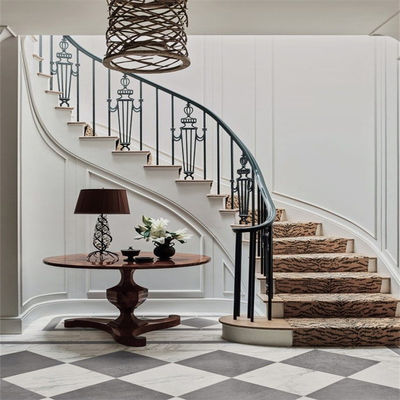 Strong Interior Staircase outdoor metal handrail for steps Protective Finish