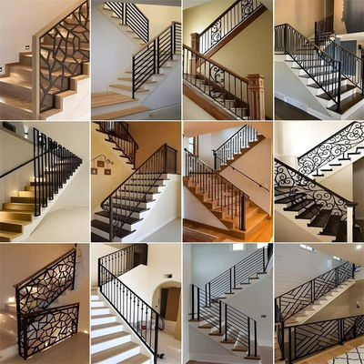 Powder Coating Standard Usa Mild Steel Railing With Modern Handrail Design