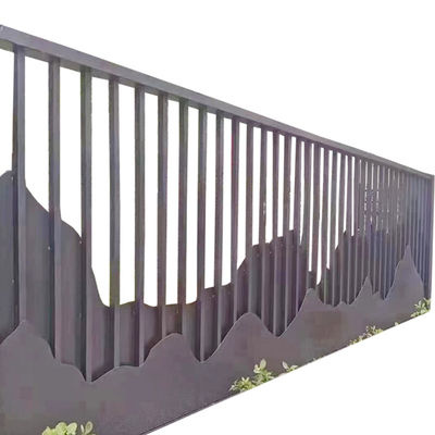 Infrastructure Two Rail Aluminum Fence Powder Coated Aluminium Balustrade