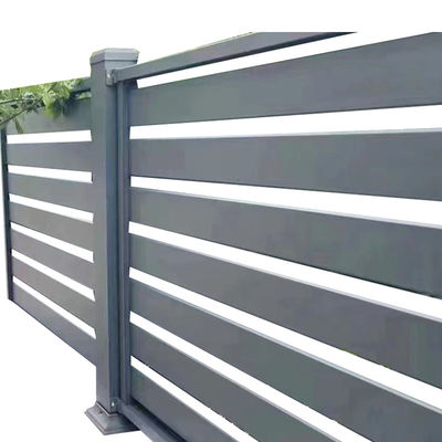 Modern Horizontal Aluminum Railing Decorative Slat Fencing Self Installation