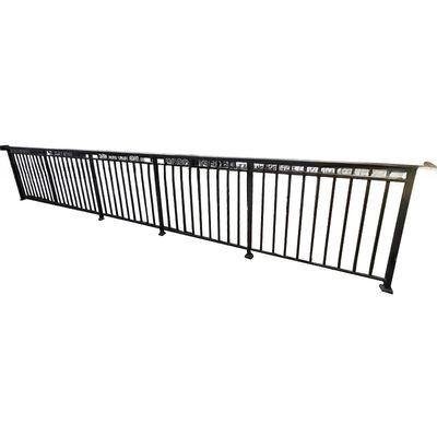 Protective Metal Garden Black Aluminum Porch Railing Fencing 12ft