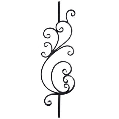 Contemporary Wrought Iron Railing Parts Decorative Balusters Customized